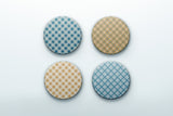 Preppy Plaids blue and yellow coaster set | Horse + Whiskey Collection