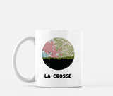 La Crosse Wisconsin map and skyline mug