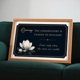 The Conservatory is Closed — Magnolia + Midnight Final Print