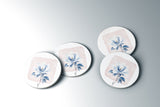 Minimalist Magnolia Coaster — Blue Botanical