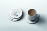 Minimalist Magnolia Coaster — Blue Botanical