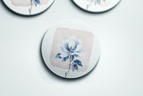 Minimalist Magnolia Coaster — Blue Botanical