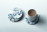 Porcelain Magnolia Coaster — Blue and White Botanical