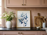 Porcelain Magnolia — Blue and White Botanical Print