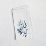 Porcelain Magnolia Tea Towel — Blue and White Kitchen