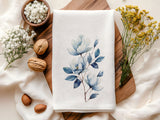 Porcelain Magnolia Tea Towel — Blue and White Kitchen