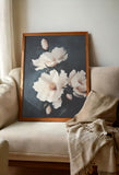After the Rain — Dark Botanical Magnolia Print