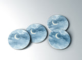 Midnight Sky Coaster — Watercolor Night Sky