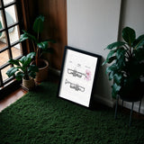 Blooming Trumpet — Vintage Patent-Style Music Print