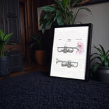 Blooming Trumpet — Vintage Patent-Style Music Print