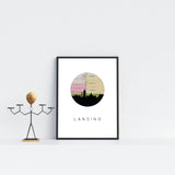 Lansing, Michigan | Landmark | Art Print