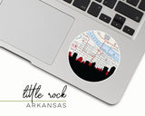 Little Rock Arkansas map and skyline sticker