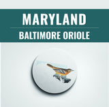 Maryland State Bird | Flora & Fauna Coaster Set