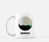 Memphis Tennessee map and skyline mug