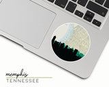 Memphis Tennessee map and skyline sticker