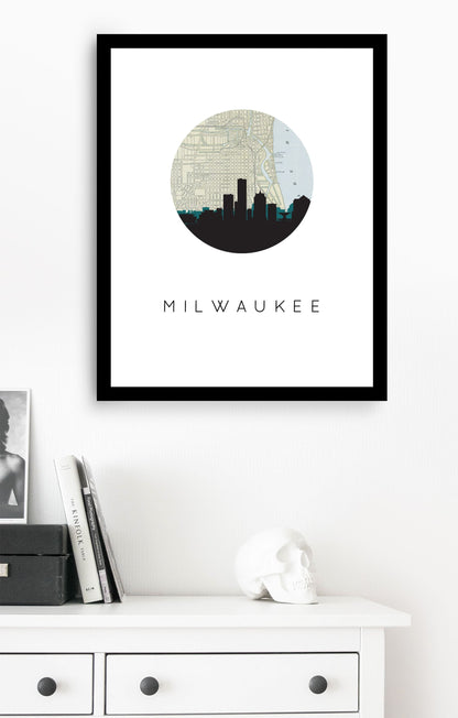 Milwaukee, Wisconsin | Skyline | Art Print
