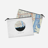 Mobile Alabama map and skyline pouch