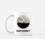 Montgomery Alabama map and skyline mug