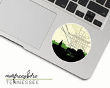 Murfreesboro Tennessee map and skyline sticker