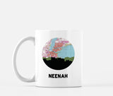 Neenah Wisconsin map and skyline mug