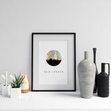 New London, Connecticut | Skyline | Art Print