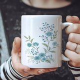 Blue Blossoms Mug — Wheat + Wind 15 oz