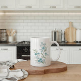 Blue Blossoms Mug — Wheat + Wind 15 oz
