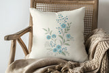 Blue Blossoms square pillow | Wheat + Wind Collection