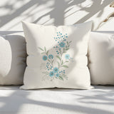 Blue Blossoms square pillow | Wheat + Wind Collection