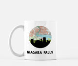 Niagara Falls New York map and skyline mug