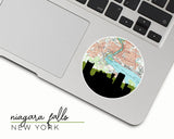 Niagara Falls New York map and skyline sticker