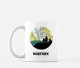 Norfork Arkansas map and skyline mug