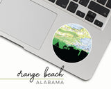 Orange Beach Alabama map and skyline sticker