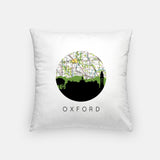 Oxford Ohio map and skyline pillow