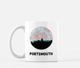Portsmouth Virginia map and skyline mug