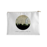Philadelphia Pennsylvania map and skyline pouch