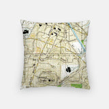 Pittsford New York map and skyline pillow back