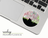 Reading Pennsylvania map and skyline sticker