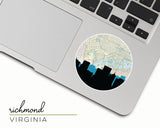 Richmond Virginia map and skyline sticker