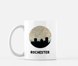 Rochester New York map and skyline mug
