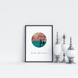 Rye Beach, New Hampshire | Landmark | Art Print