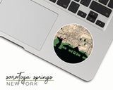 Saratoga Springs New York map and skyline sticker