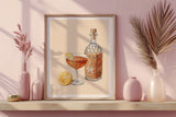 Evening Pour — Charleston Bourbon Still Life Print