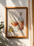 Evening Pour — Charleston Bourbon Still Life Print