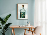 Garden Gin Bottle — Bloom + Bourbon Artifact Print