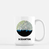 Scranton Pennsylvania map and skyline mug