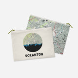 Scranton Pennsylvania map and skyline pouch