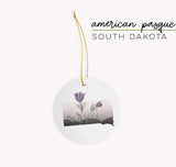 South Dakota State Flower | Flora & Fauna Ornament