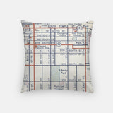 Back of the Salt Lake City, Utah map and skyline pillow showing the full city map