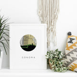 Sonoma, California | Landmark | Art Print